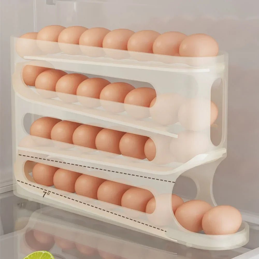 EGGSTAIR Θήκη Αυγών Τεσσάρων Επιπέδων — Αυτόματη Ράγα Κύλισης προς τα Εμπρός