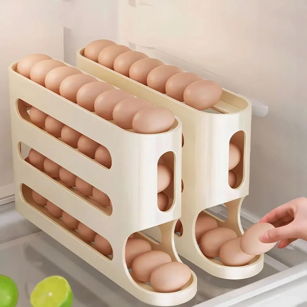 EGGSTAIR Θήκη Αυγών Τεσσάρων Επιπέδων — Αυτόματη Ράγα Κύλισης προς τα Εμπρός