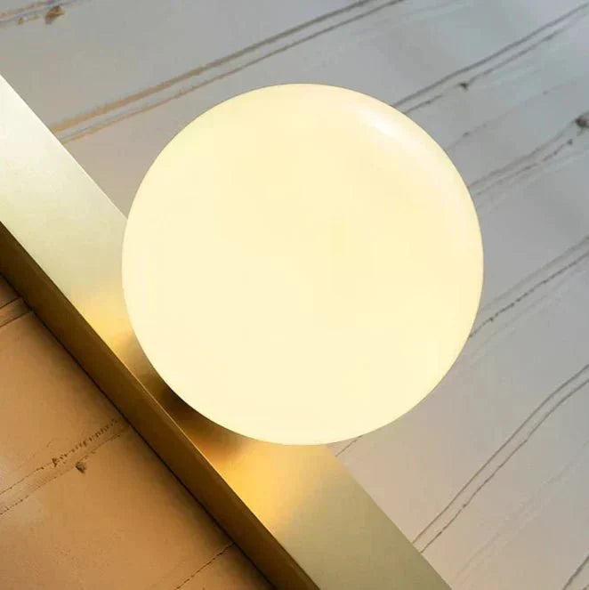 Aurelia Wall Lamp — Gilded Glass Stone Surface, Single LED G9 Bulb