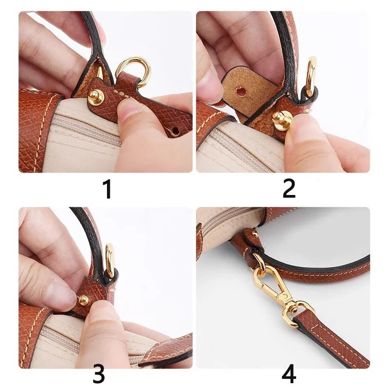 EliteStrap Leather Strap — Adjustable Length for Mini Longchamp Handbag