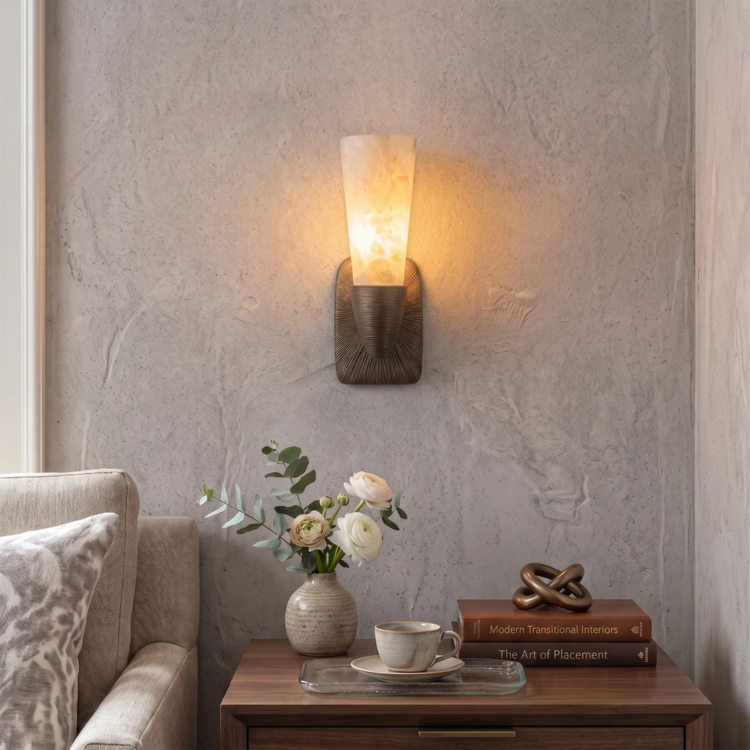 Elysian Alabaster Wall Sconce | wildoxy