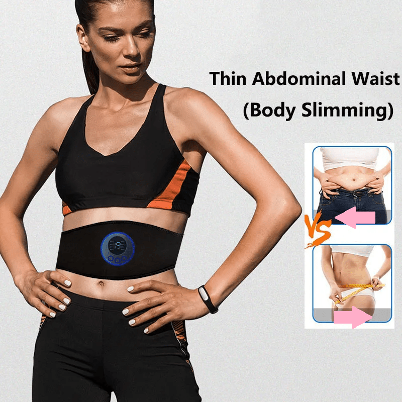 EMS-Bauchmuskeltrainer — 19-stufig einstellbare Stimulation, elektrischer Muskelaktivator