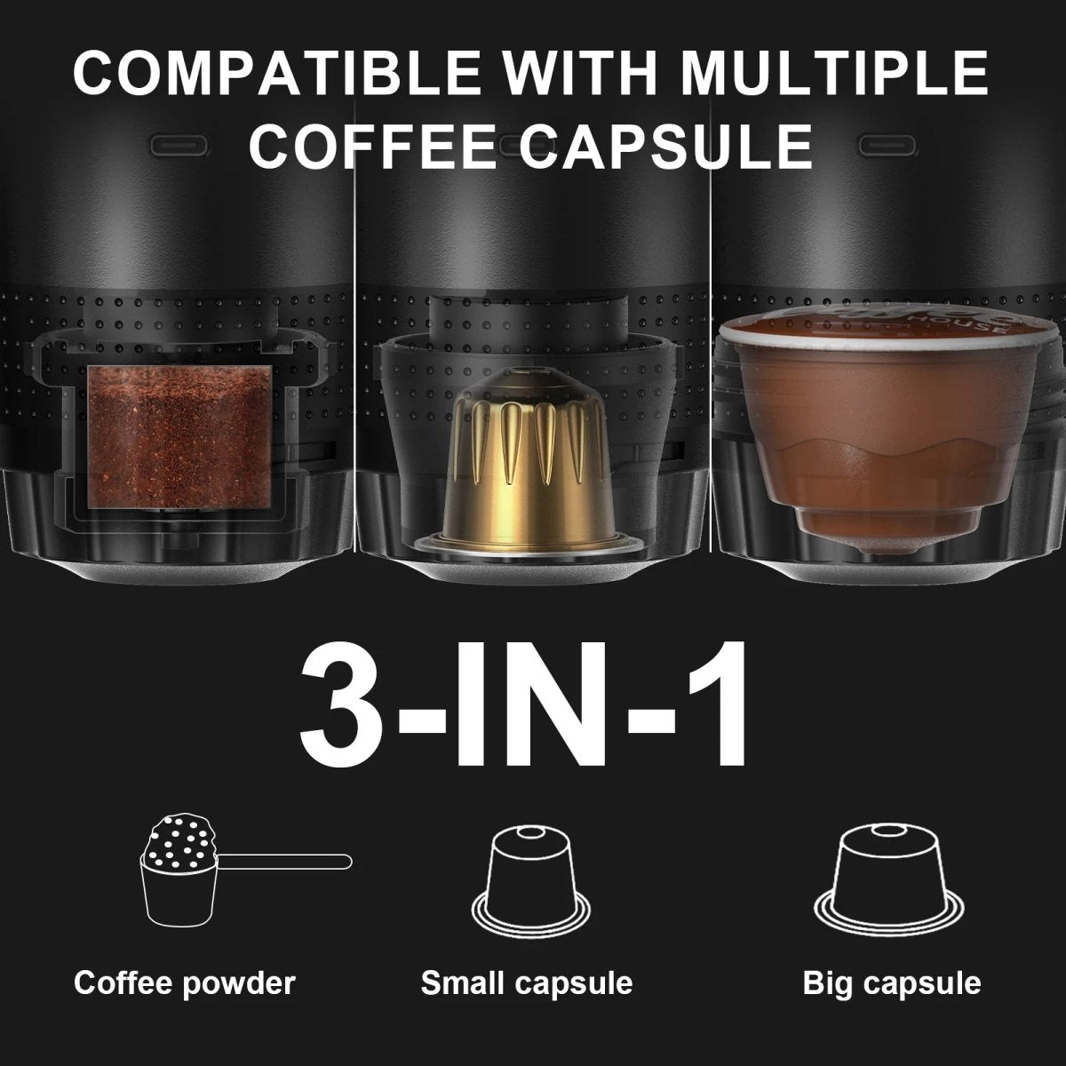 EspressoCraft ポータブル3-in-1エスプレッソブリューワー - 高圧抽出システム
