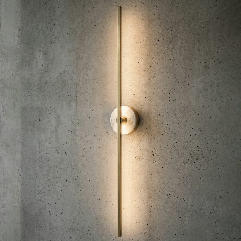 Essential Alabaster Brass Wall Sconce | wildoxy
