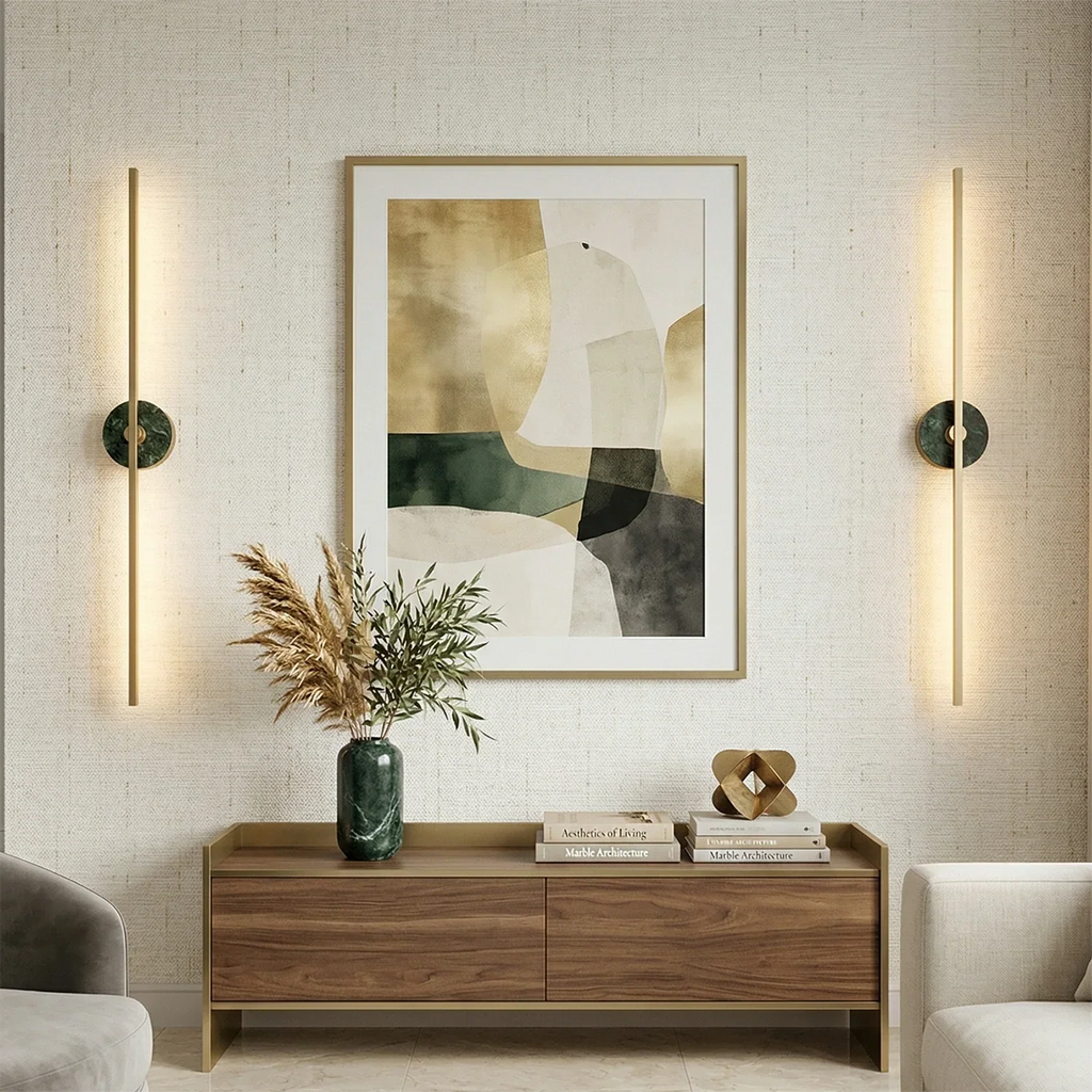 Essential Alabaster Brass Wall Sconce | wildoxy