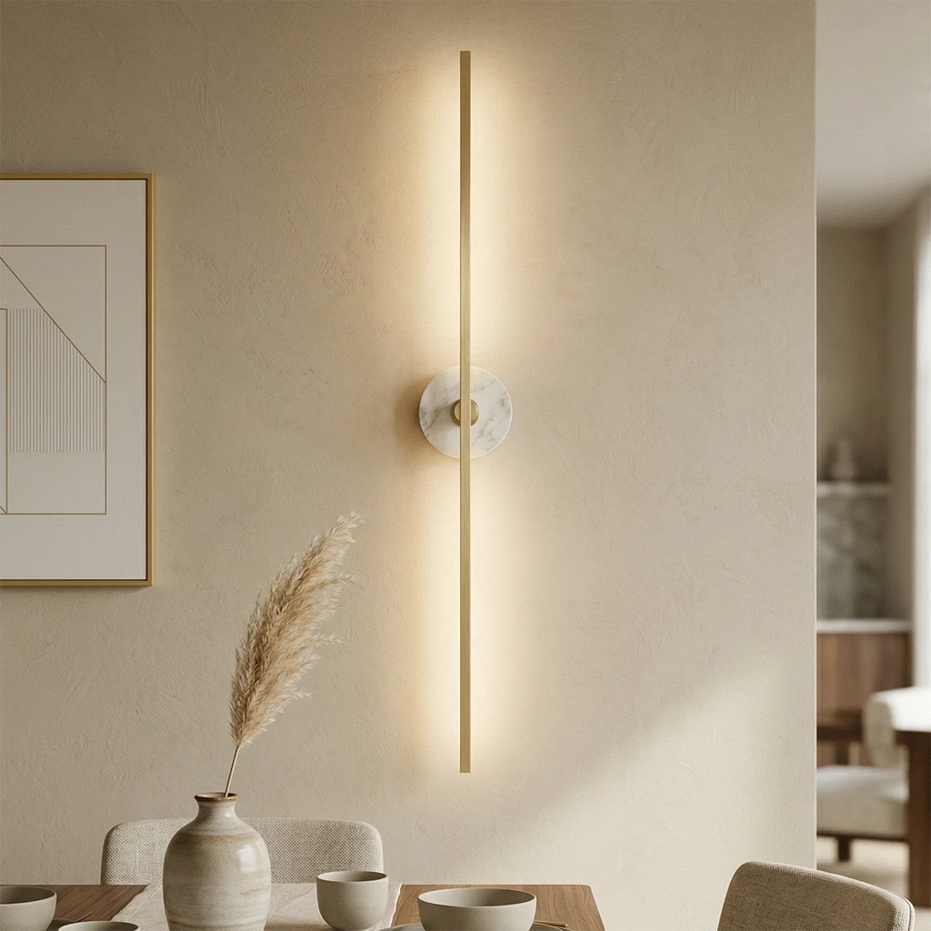 Essential Alabaster Brass Wall Sconce | wildoxy