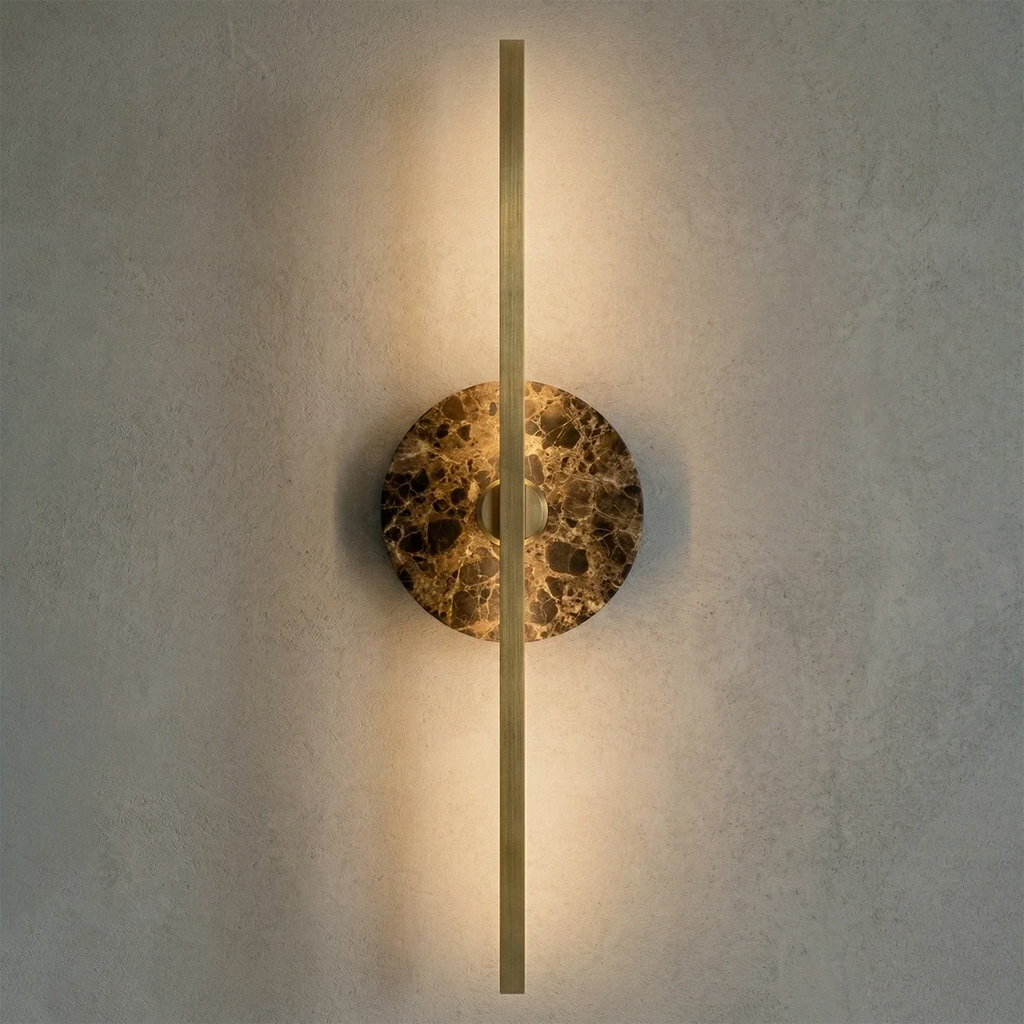 Essential Alabaster Brass Wall Sconce | wildoxy