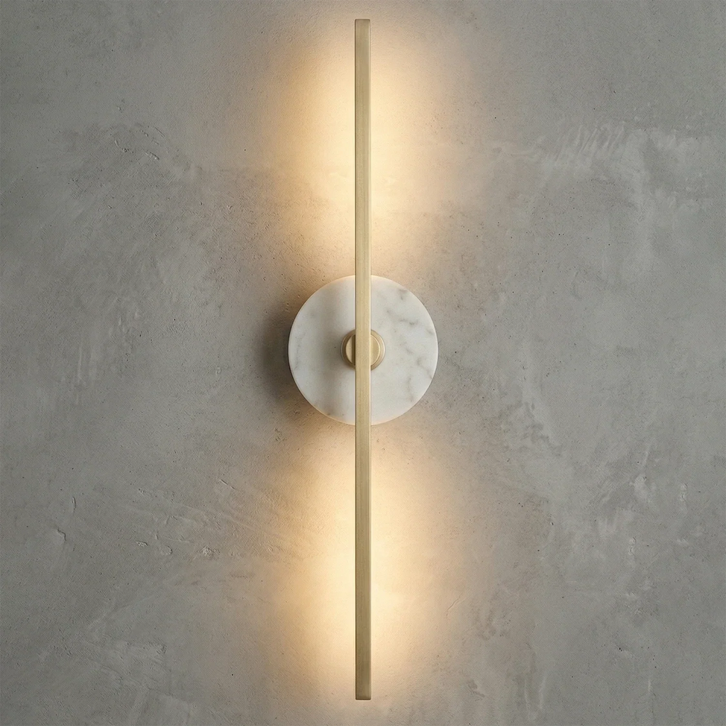 Essential Alabaster Brass Wall Sconce | wildoxy
