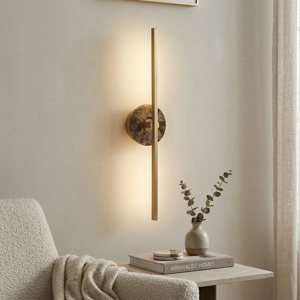 Essential Alabaster Brass Wall Sconce | wildoxy