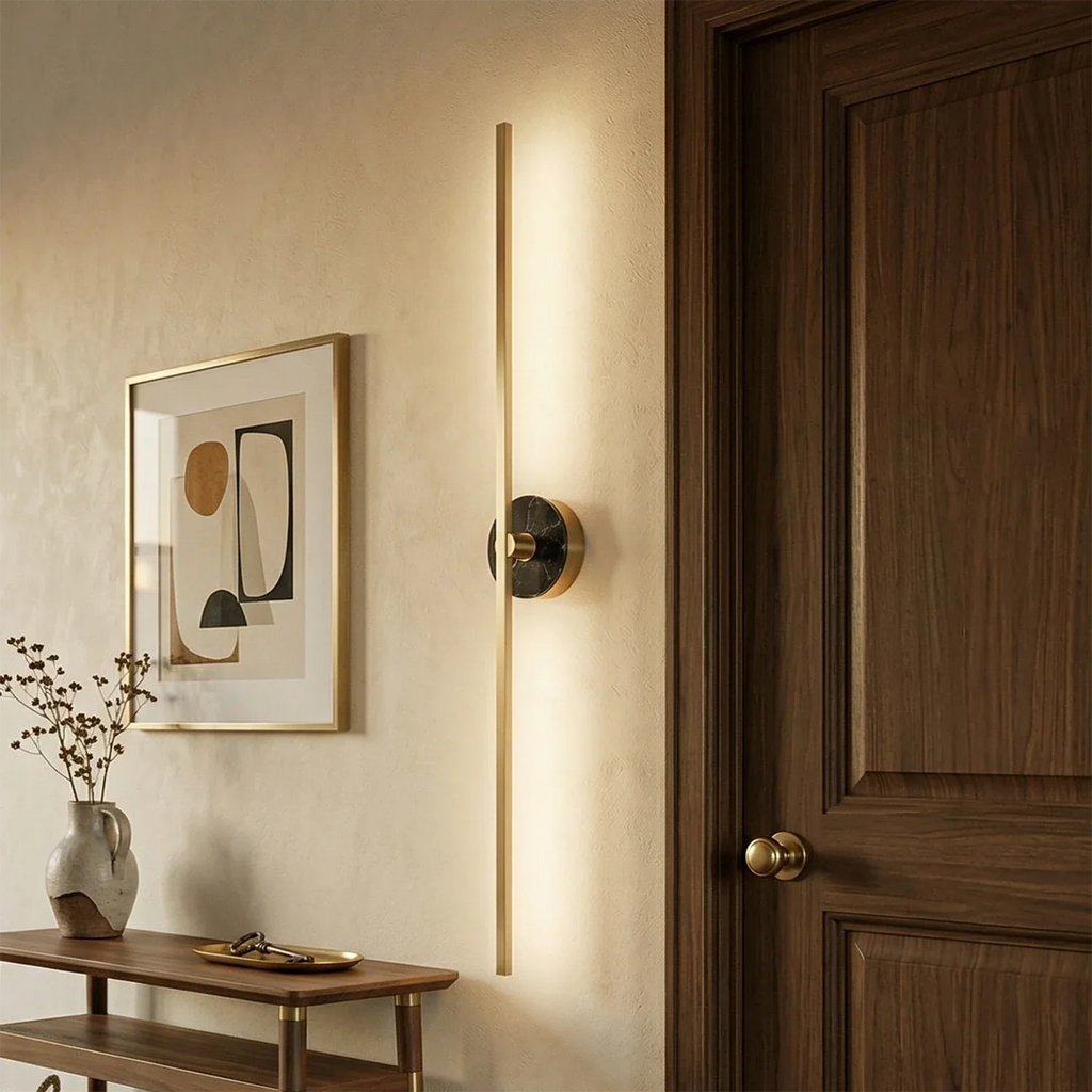 Essential Alabaster Brass Wall Sconce | wildoxy