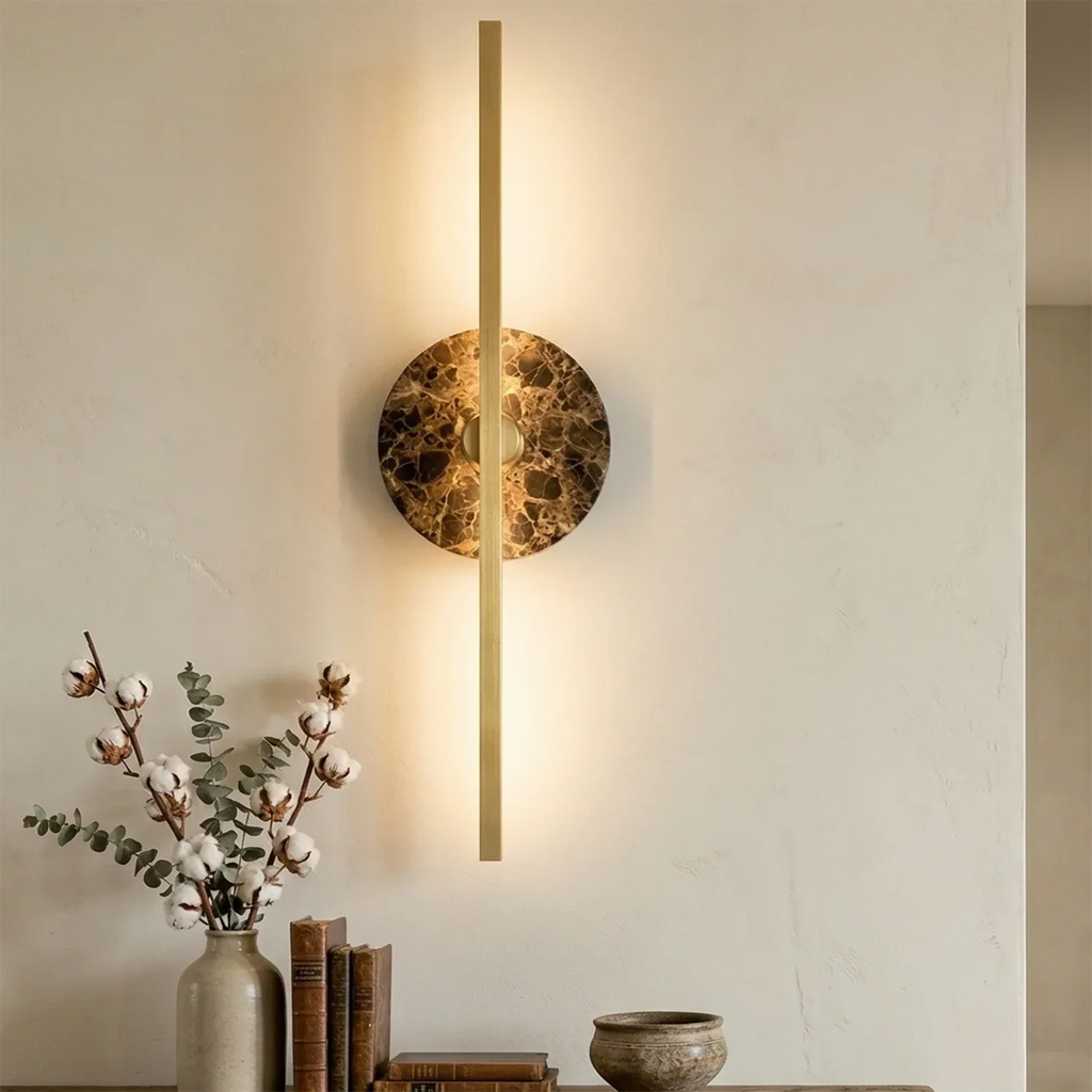 Essential Alabaster Brass Wall Sconce | wildoxy