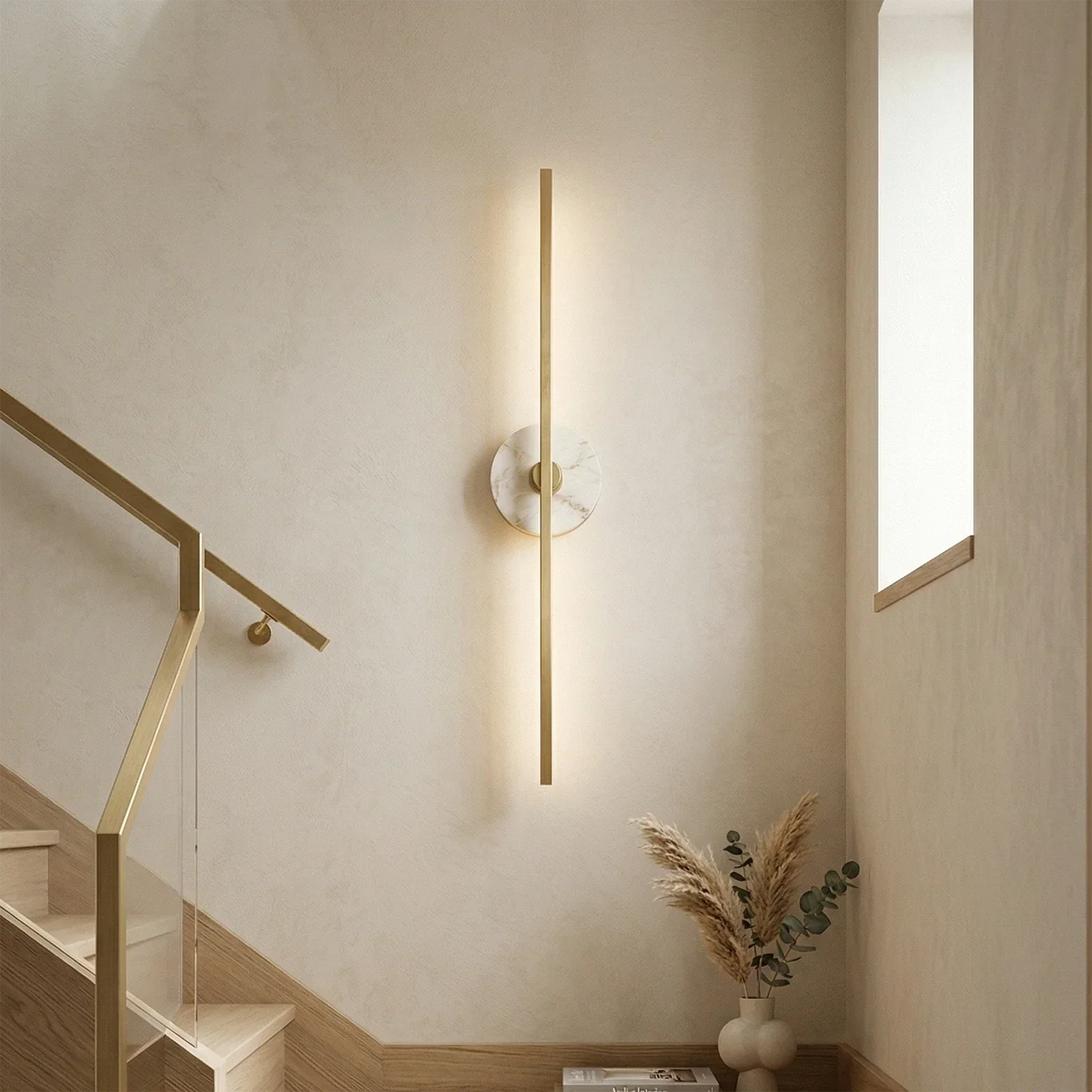 Essential Alabaster Brass Wall Sconce | wildoxy