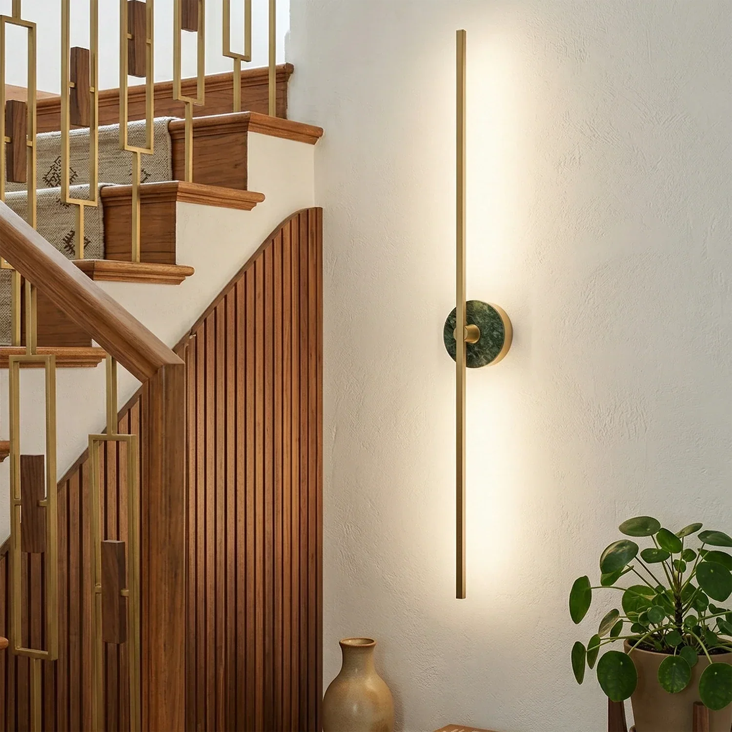 Essential Alabaster Brass Wall Sconce | wildoxy