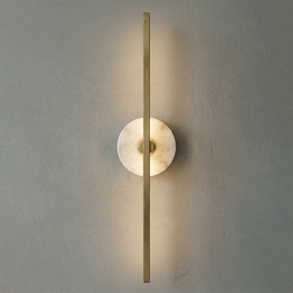 Essential Alabaster Brass Wall Sconce | wildoxy