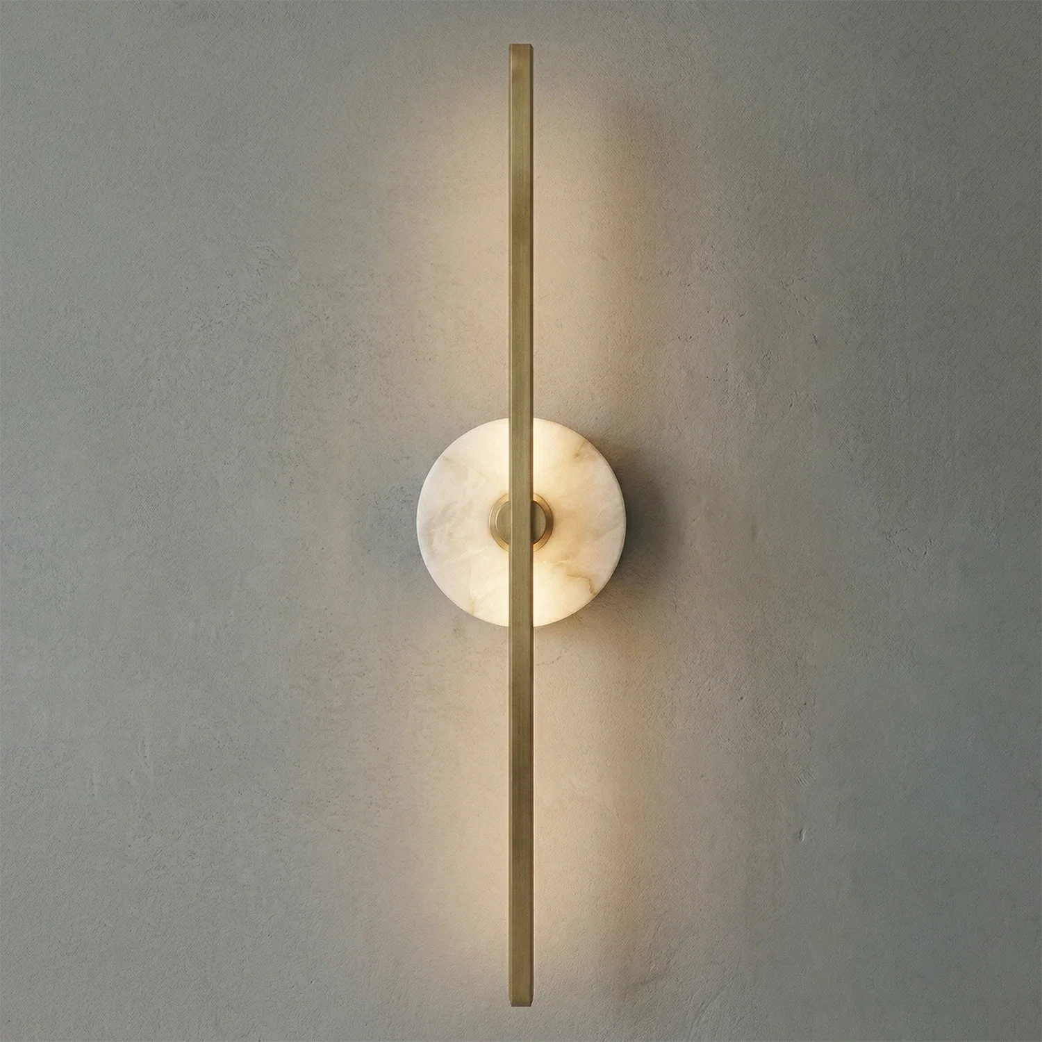 Essential Alabaster Brass Wall Sconce | wildoxy