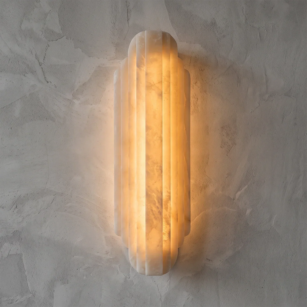 Estella Art Deco Alabaster Wall Sconce | wildoxy