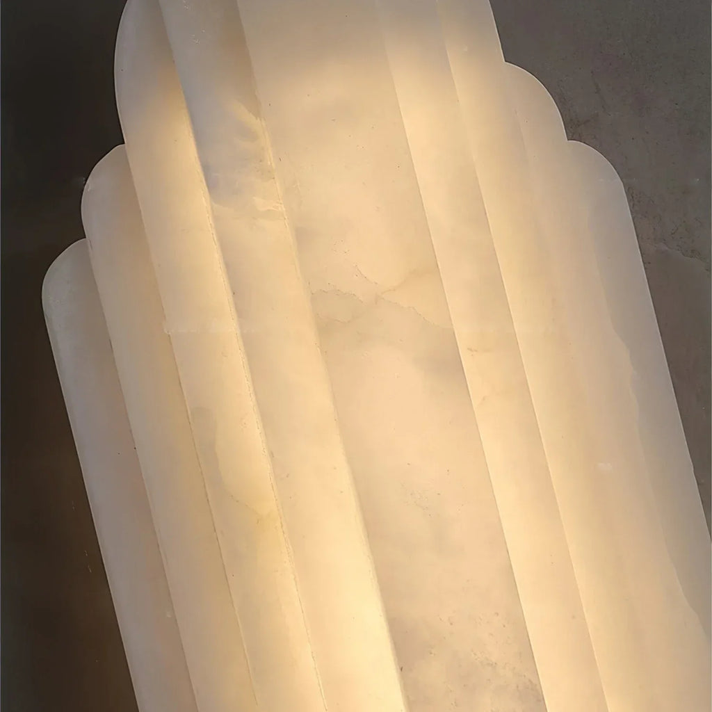 Estella Art Deco Alabaster Wall Sconce | wildoxy