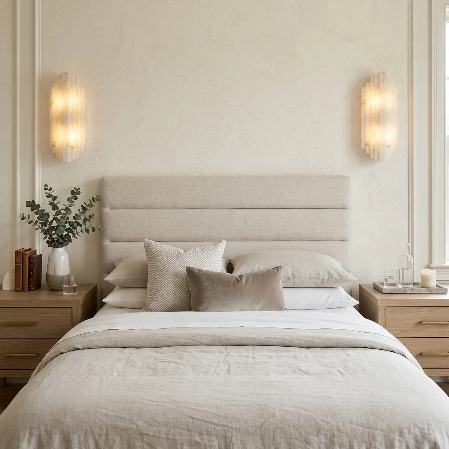 Estella Art Deco Alabaster Wall Sconce | wildoxy