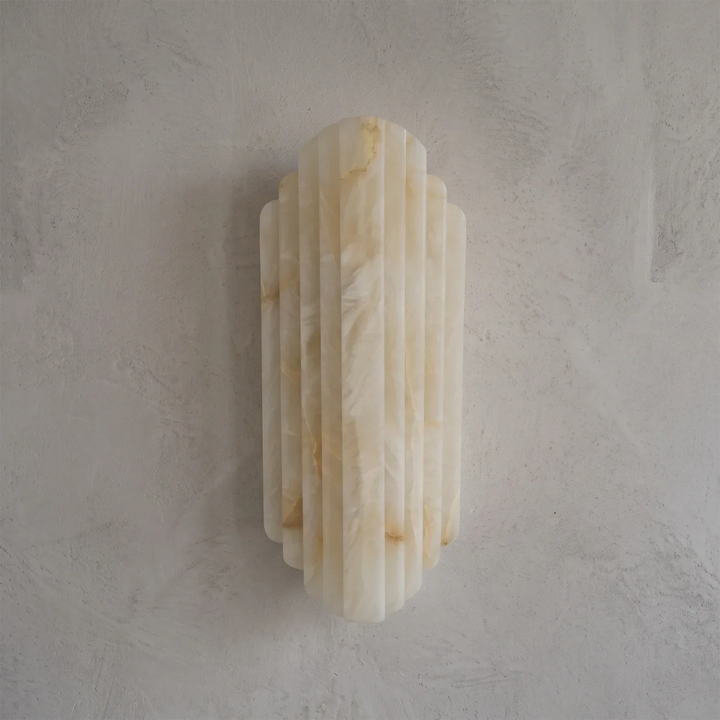 Estella Art Deco Alabaster Wall Sconce | wildoxy