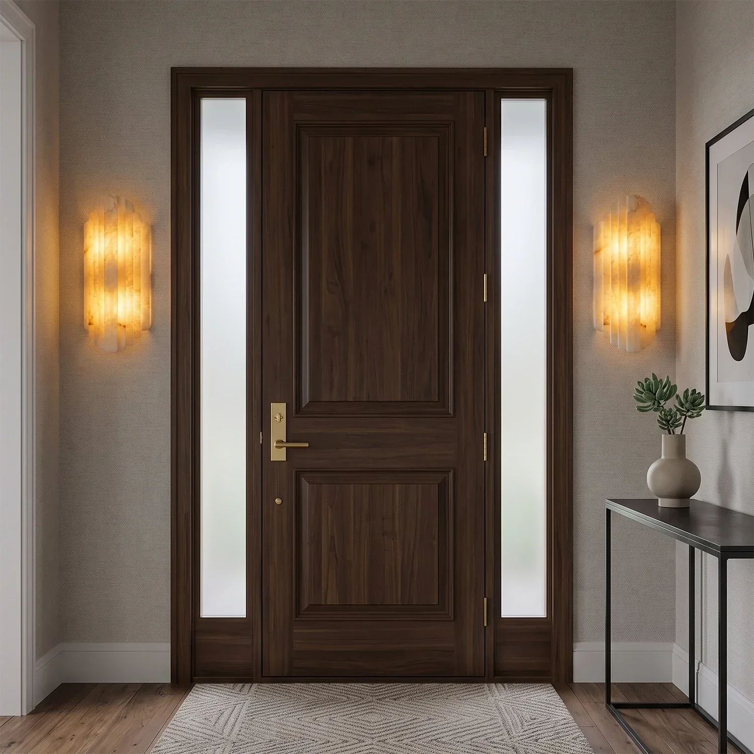 Estella Art Deco Alabaster Wall Sconce | wildoxy