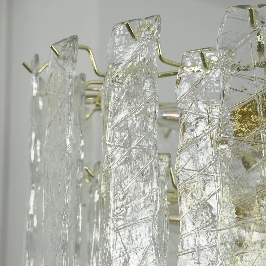 Everett Textured Glass Ribbon Tiered Chandelier | wildoxy