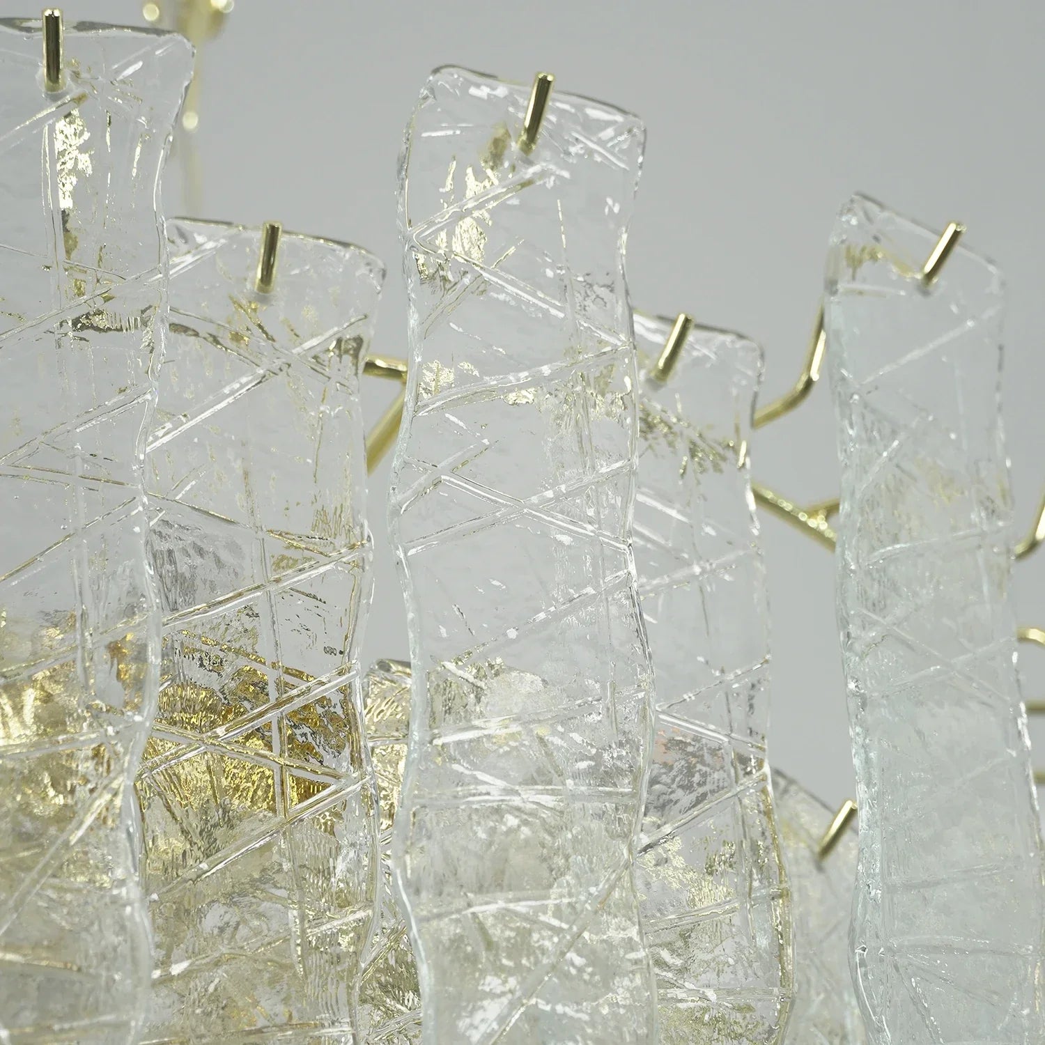 Everett Textured Glass Ribbon Tiered Chandelier | wildoxy