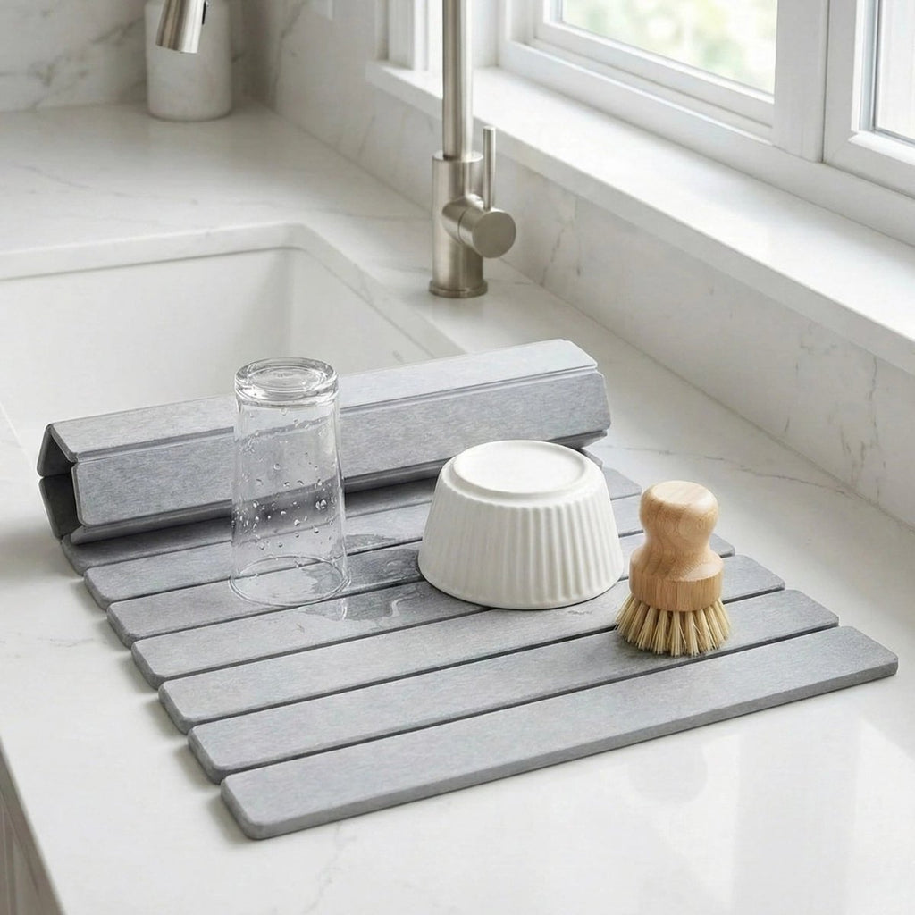 EVODRY Diatomite Stone Fast-Drying Mat — Rapid Moisture Control, Antibacterial Surface