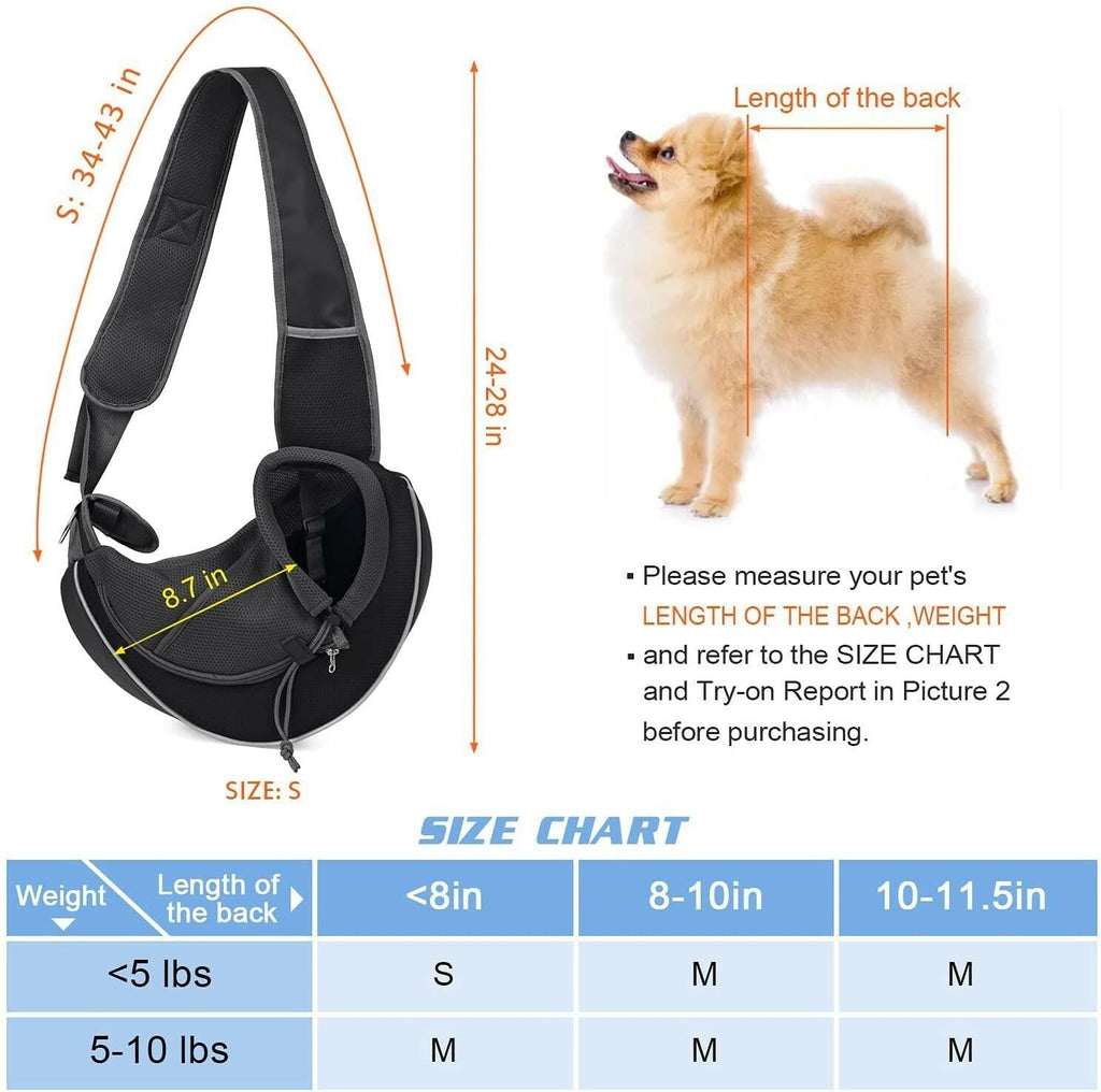 Bolsa transportadora para mascotas — Malla transpirable, correa de hombro ajustable