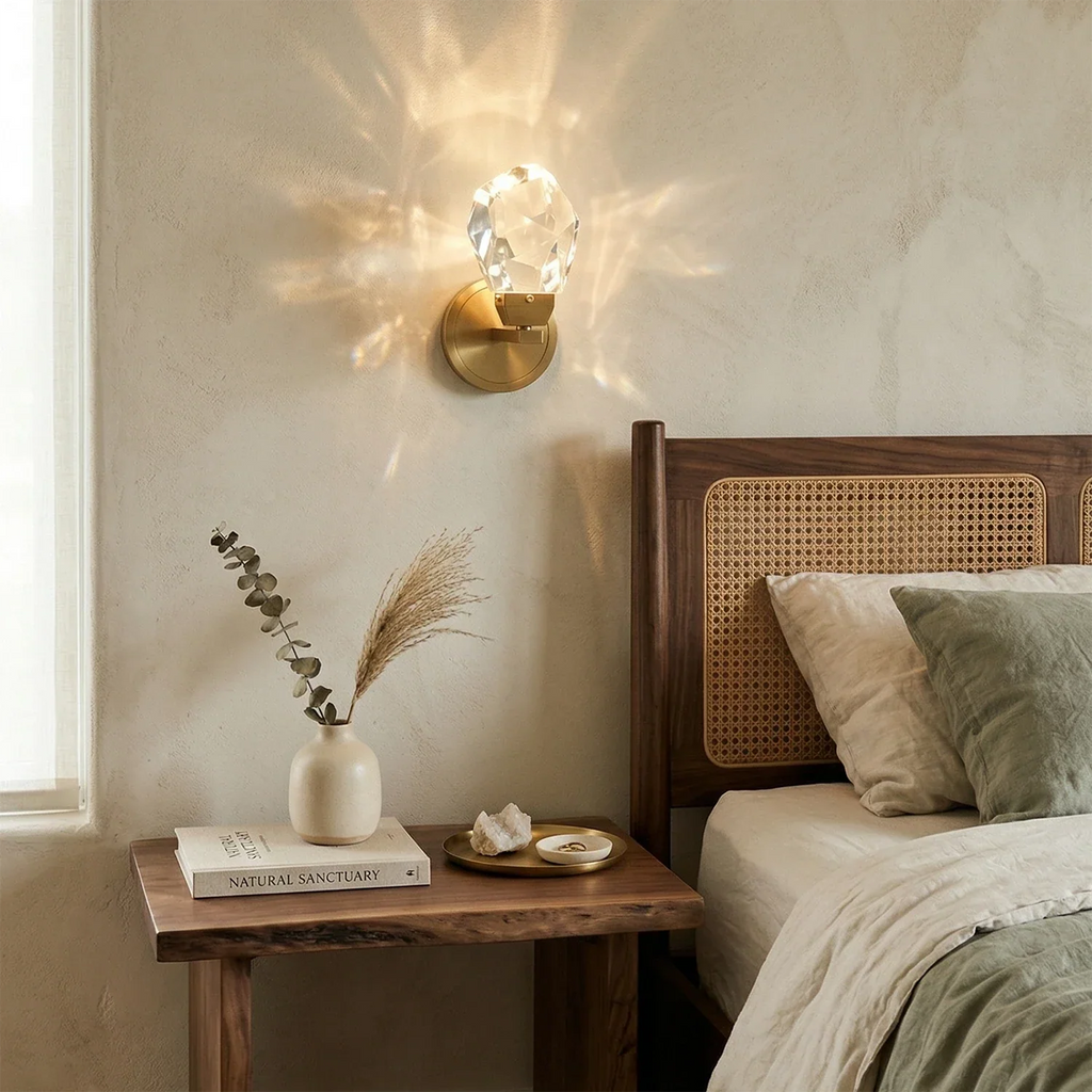Faceted Crystal Masonry Wall Sconce | wildoxy
