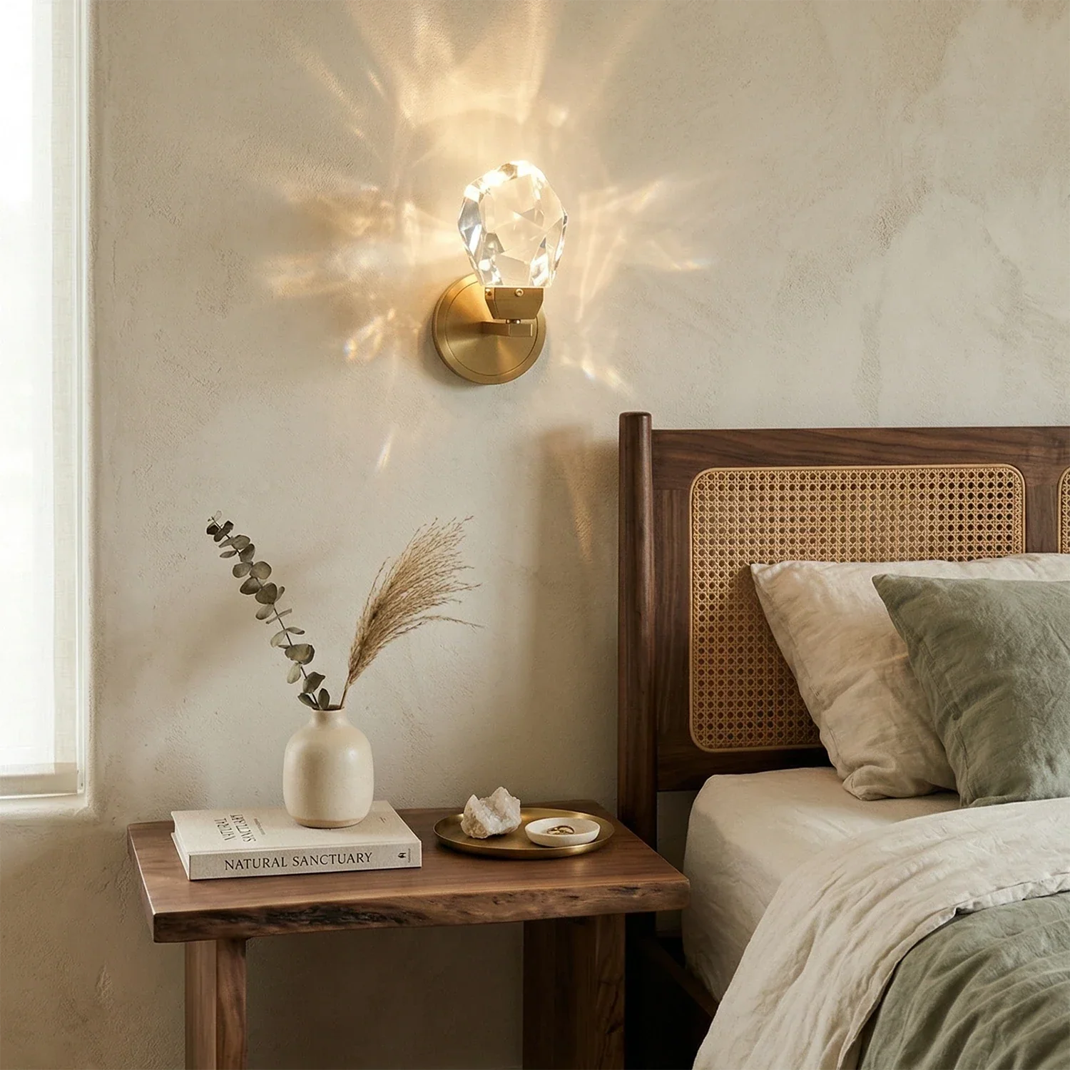 Faceted Crystal Masonry Wall Sconce | wildoxy