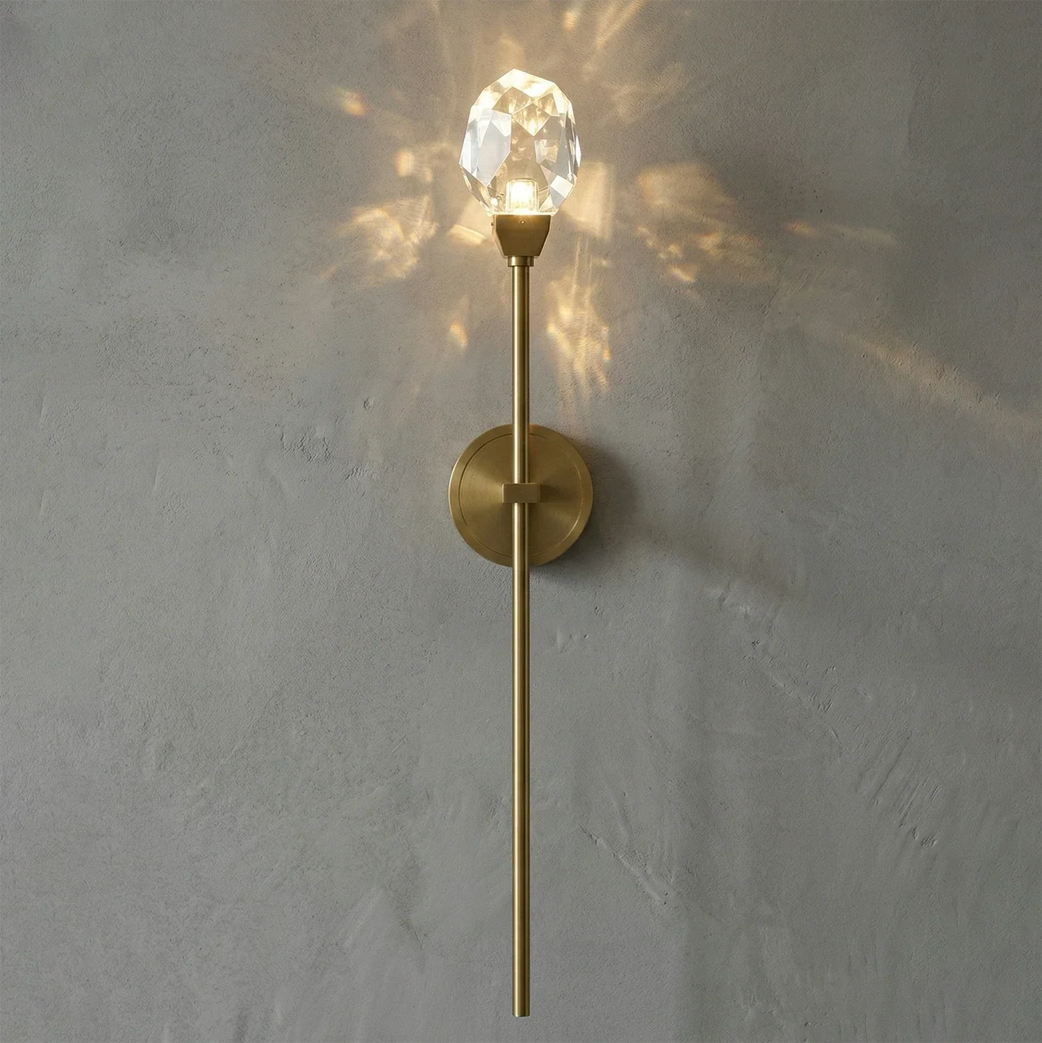 Faceted Crystal Masonry Wall Sconce | wildoxy