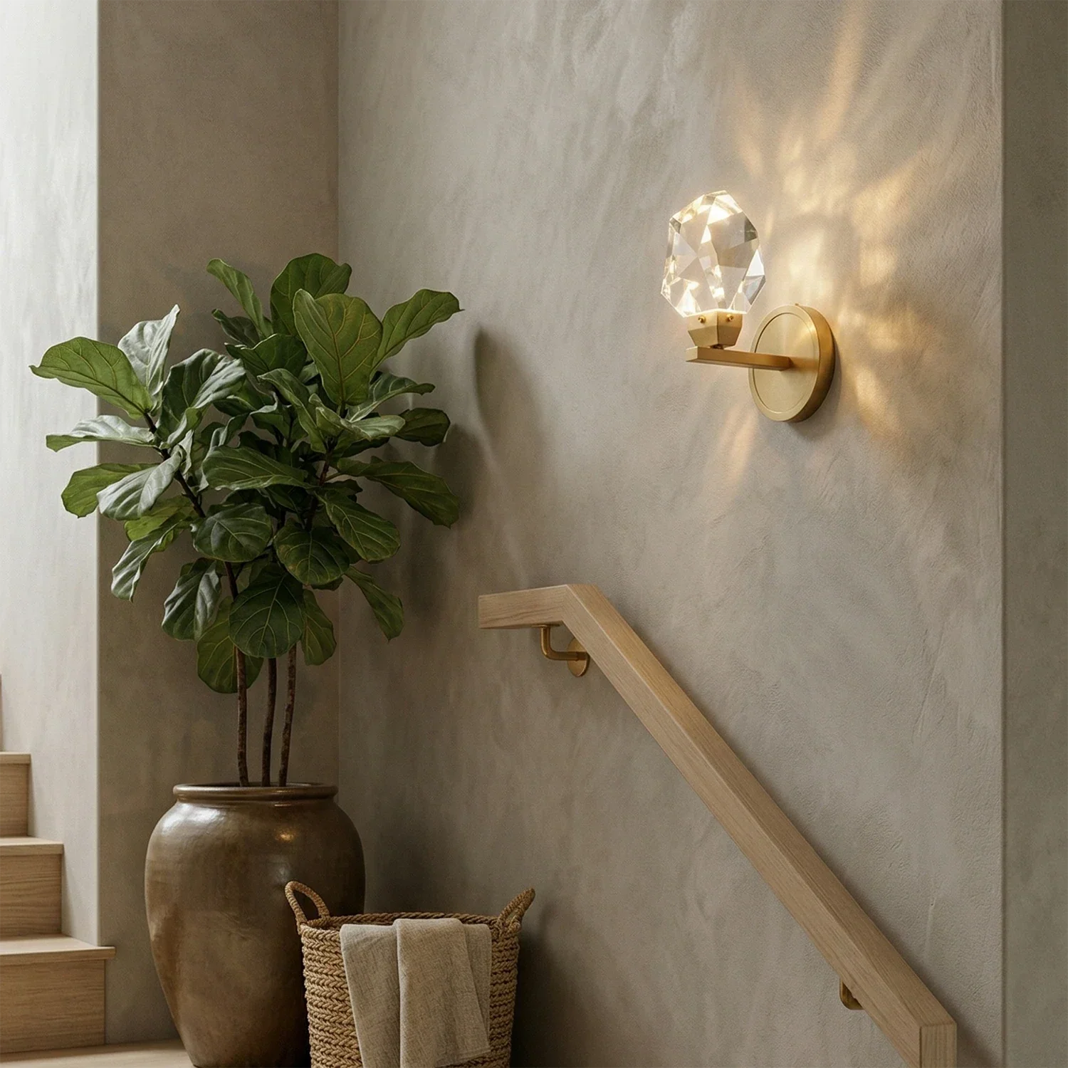 Faceted Crystal Masonry Wall Sconce | wildoxy