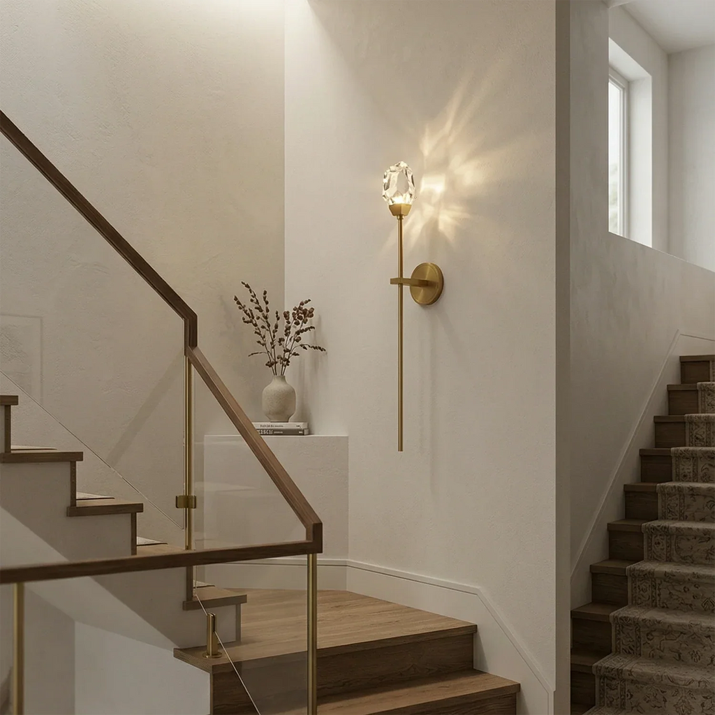 Faceted Crystal Masonry Wall Sconce | wildoxy