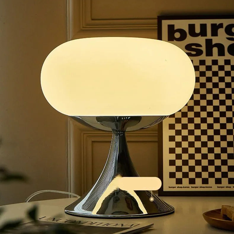 OrchardGlow Apple Shaped Glass Table Lamp — Vintage Charm Lighting