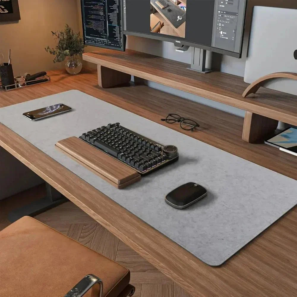 Deskform filtunderlägg för skrivbord, 80x40 cm — ljuddämpande underlägg för arbetsplatsen