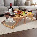Fieldvint Portable Folding Table — Integrated Wine Glass Rest, Compact Foldaway Design