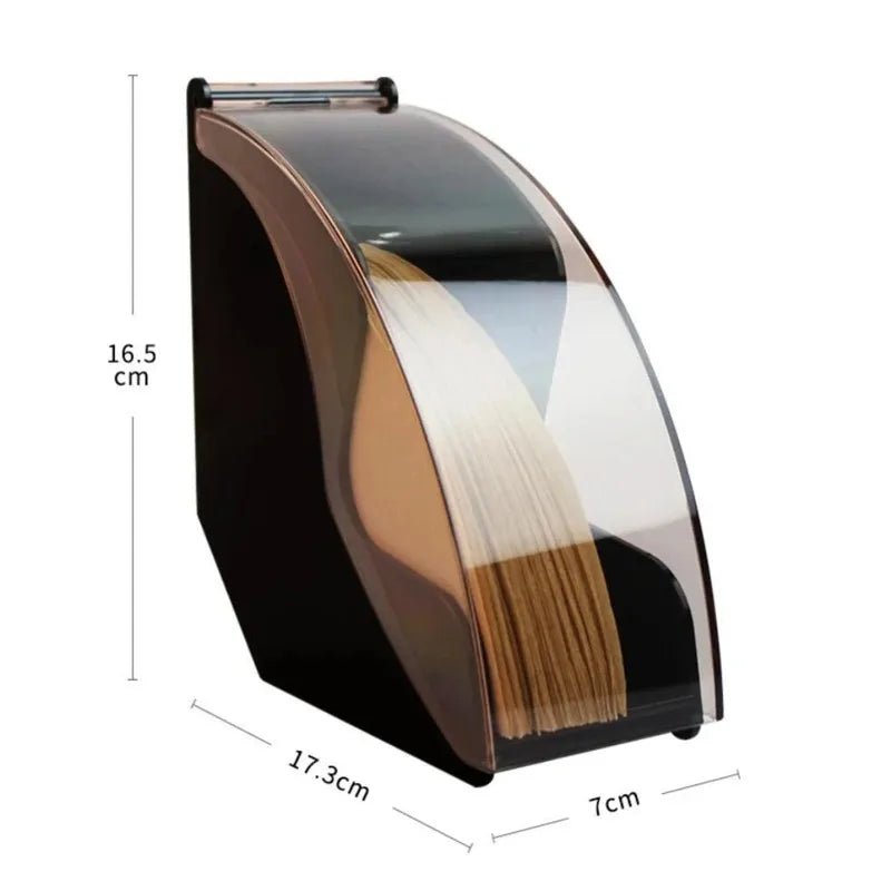 Filteria Hand Brew Coffee Filter Organizer — Clear Acrylic Lid, Holds 100