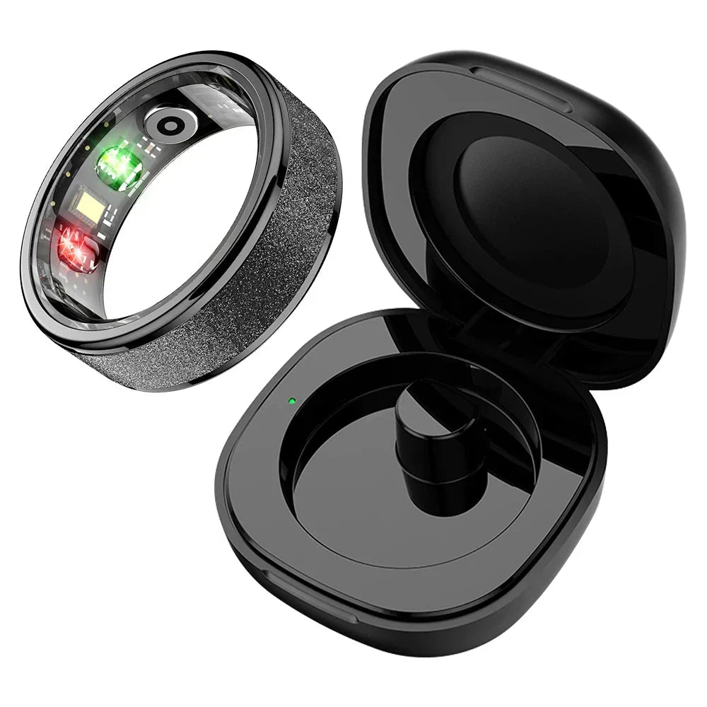FitCircle Smartring zur Gesundheitsüberwachung — Ladeetui inklusive, 5ATM wasserdicht