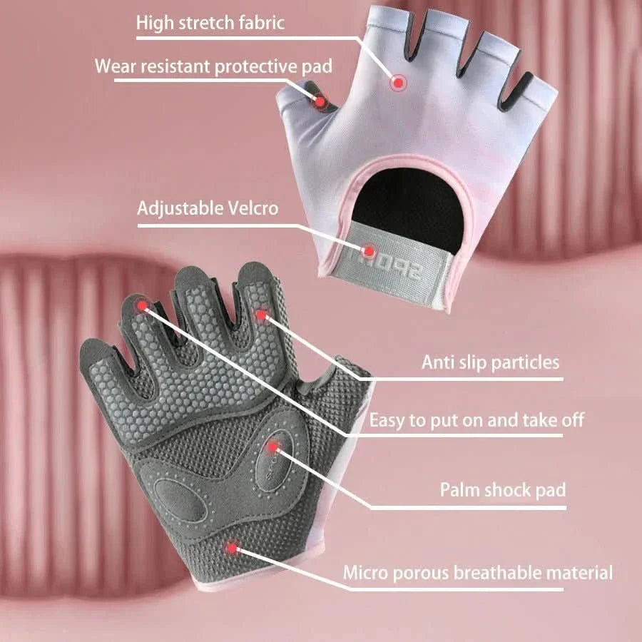 Gants de fitness unisexes FitGrip — bouts des doigts ouverts, maintien respirant