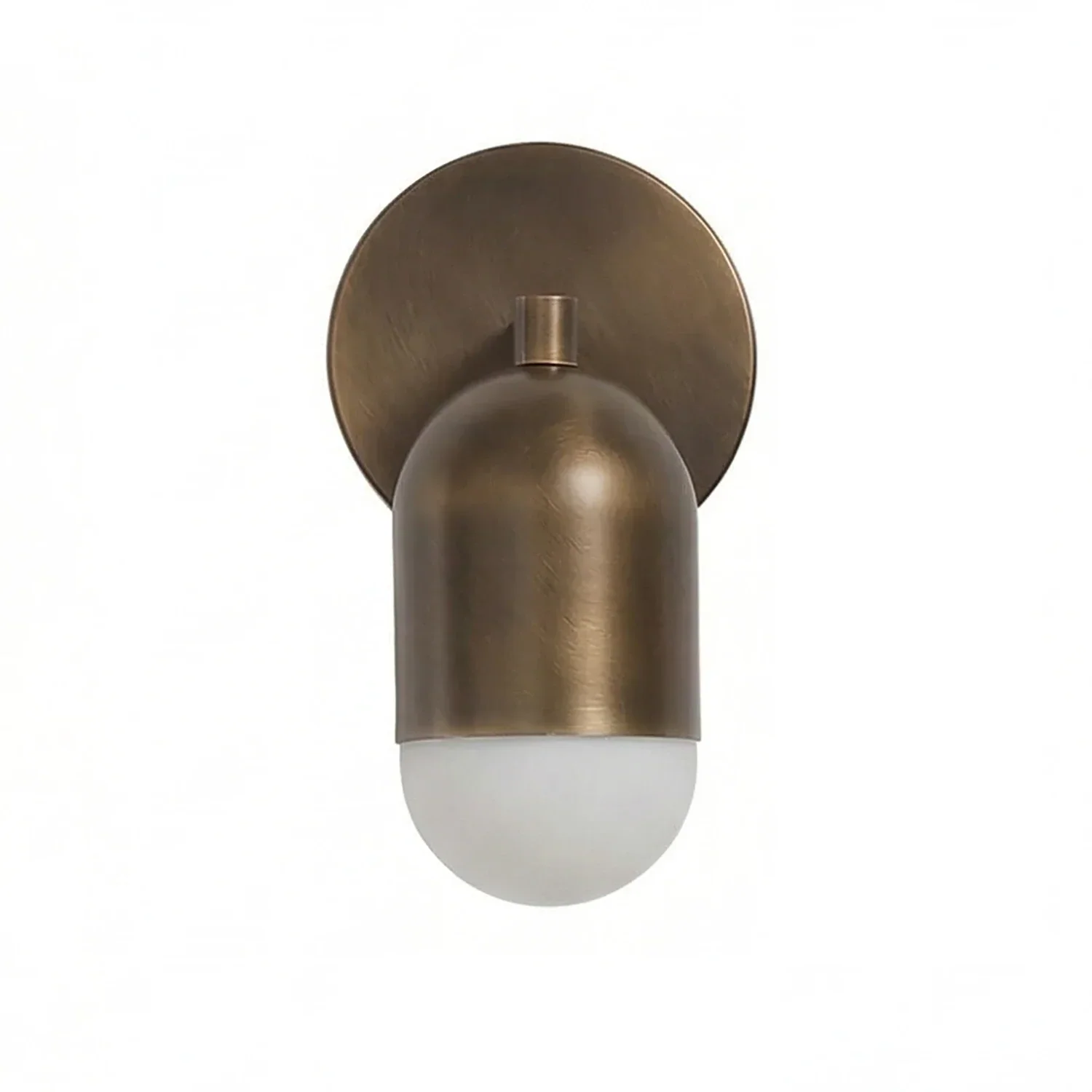 Fixed Down Brass Capsule Wall Sconce | wildoxy