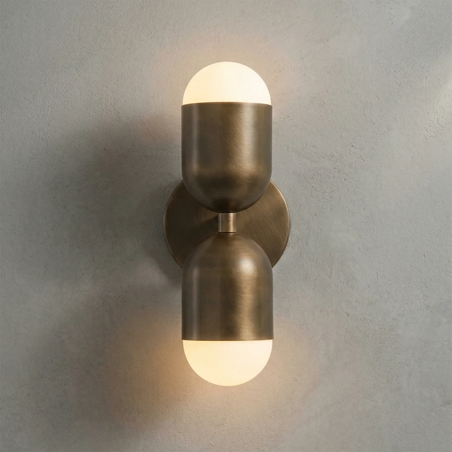 Fixed Down Brass Capsule Wall Sconce | wildoxy