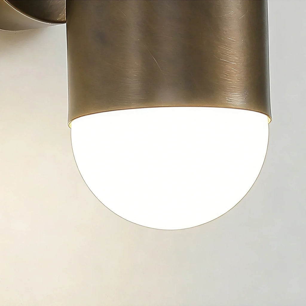 Fixed Down Brass Capsule Wall Sconce | wildoxy