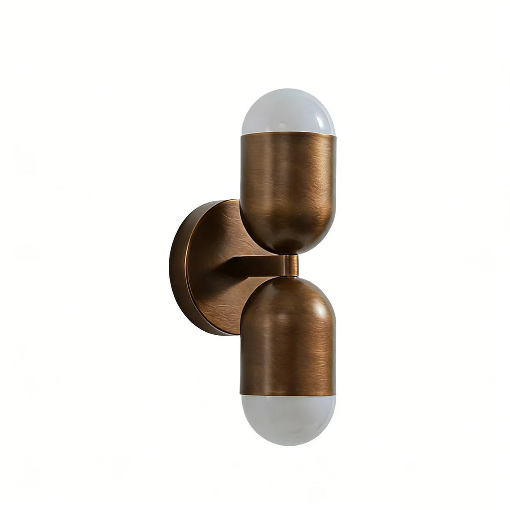 Fixed Down Brass Capsule Wall Sconce | wildoxy