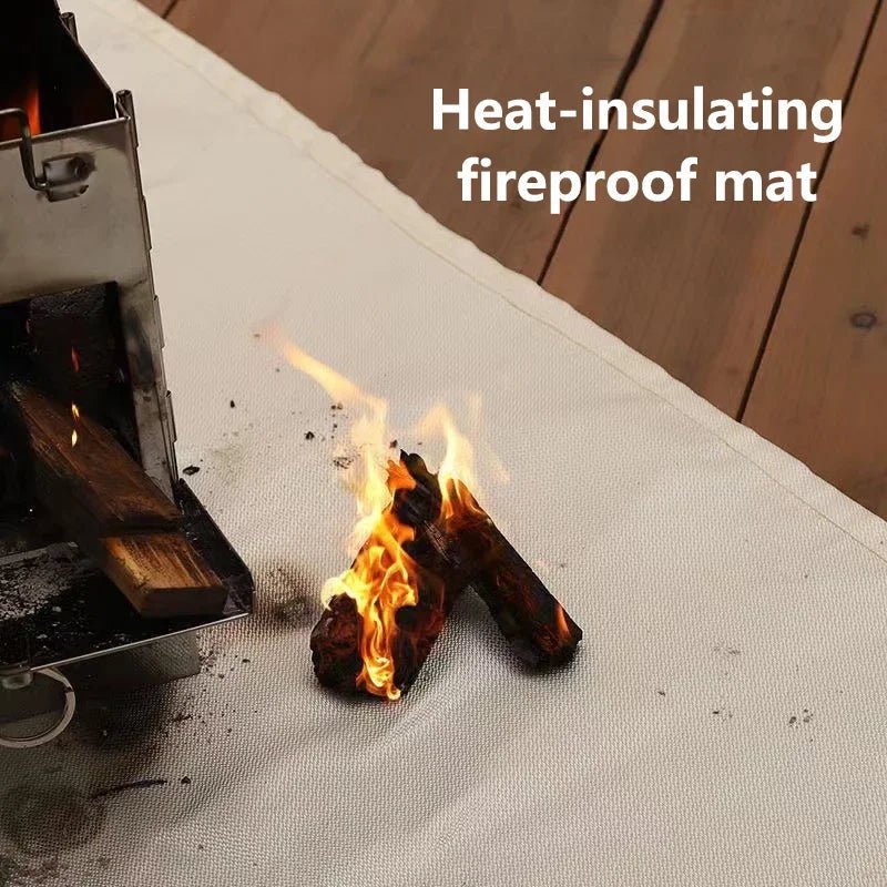 FlameDefend Hitzebeständige Fiberglasmatte für den Außenbereich — Sicherheitsbarriere gegen Funken und Glut