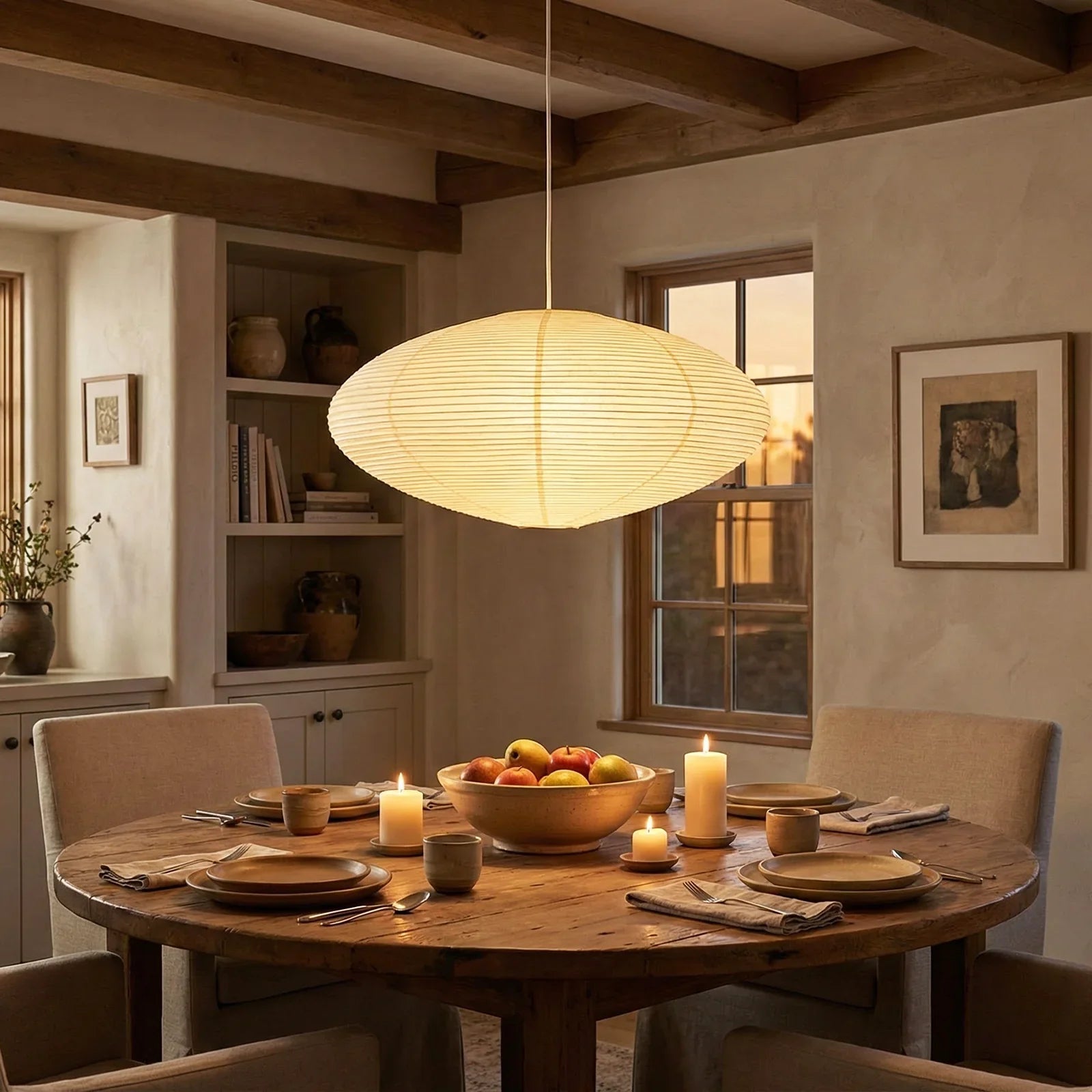 Akari Flat Shape 26A / 21A / 15A Pendant Light | wildoxy