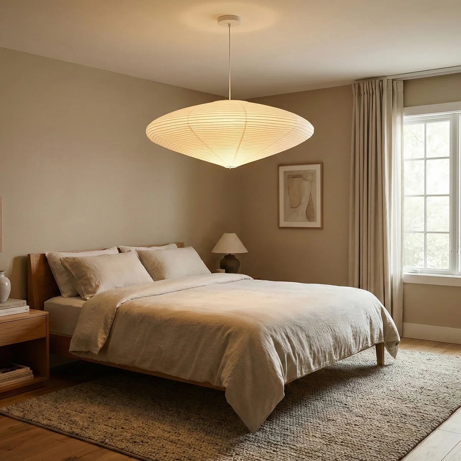 Akari Flat Shape 26A / 21A / 15A Pendant Light | wildoxy