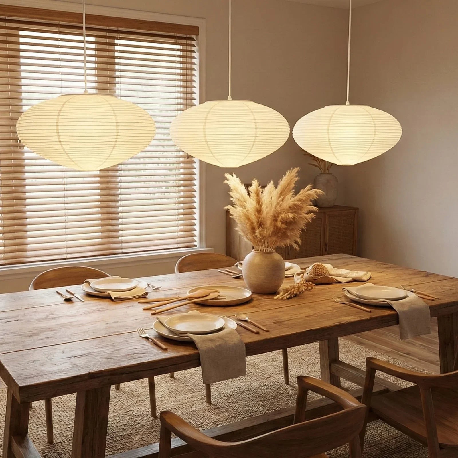 Akari Flat Shape 26A / 21A / 15A Pendant Light | wildoxy
