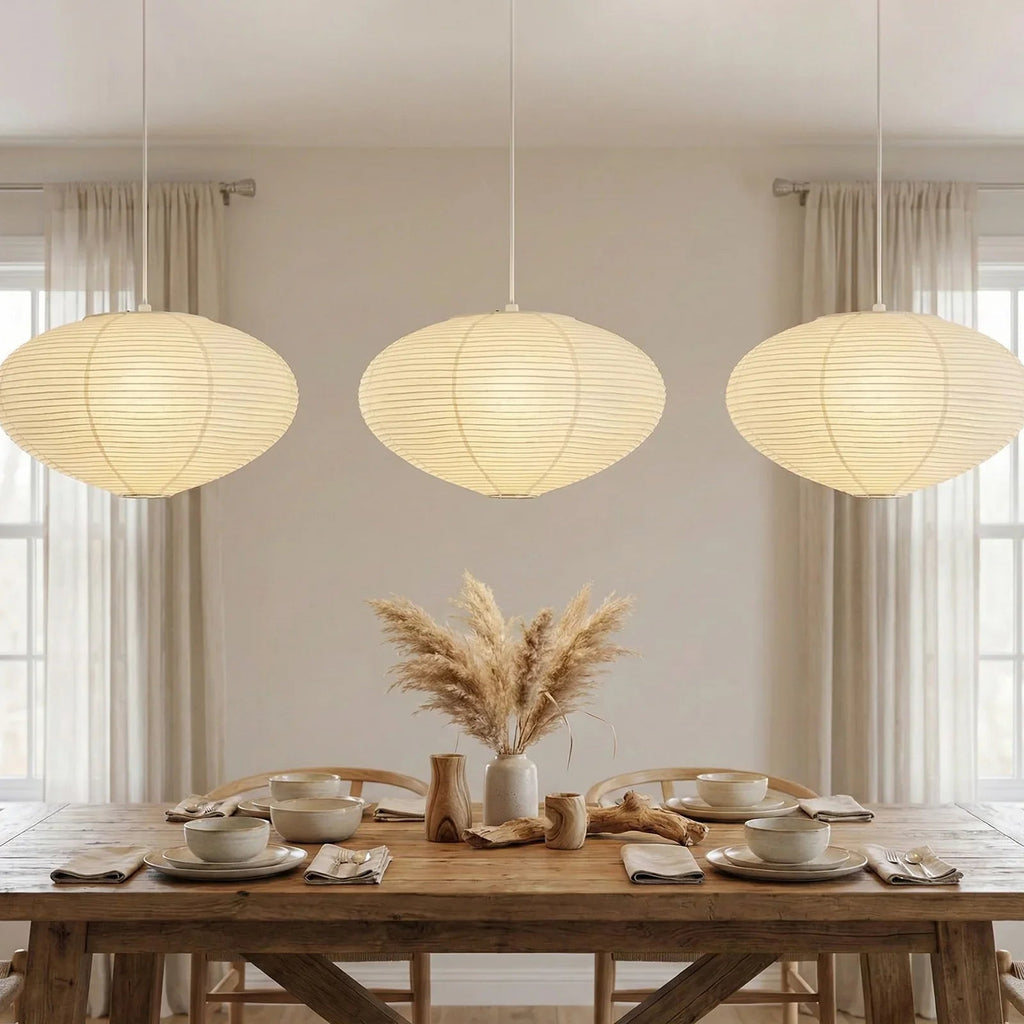 Akari Flat Shape 26A / 21A / 15A Pendant Light | wildoxy