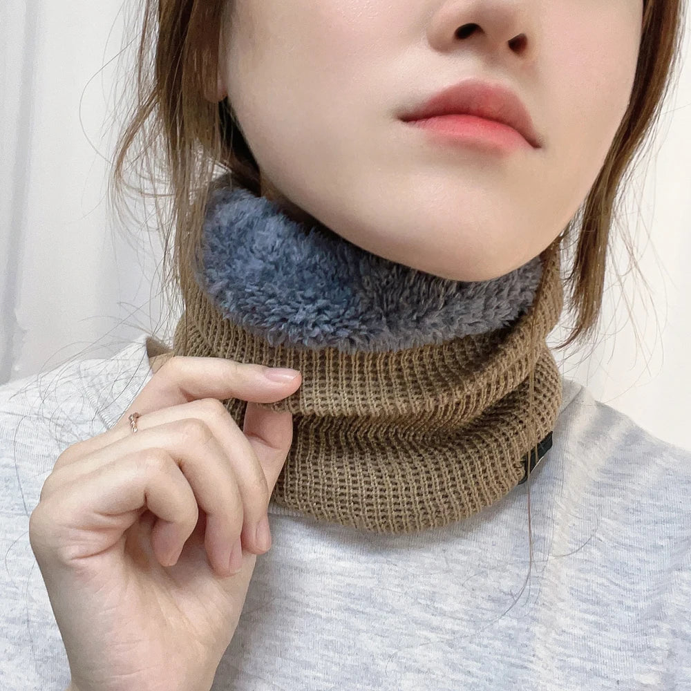 Fleece-Nackenwärmer — weich gefüttert, Schutz vor Kälte und Wind