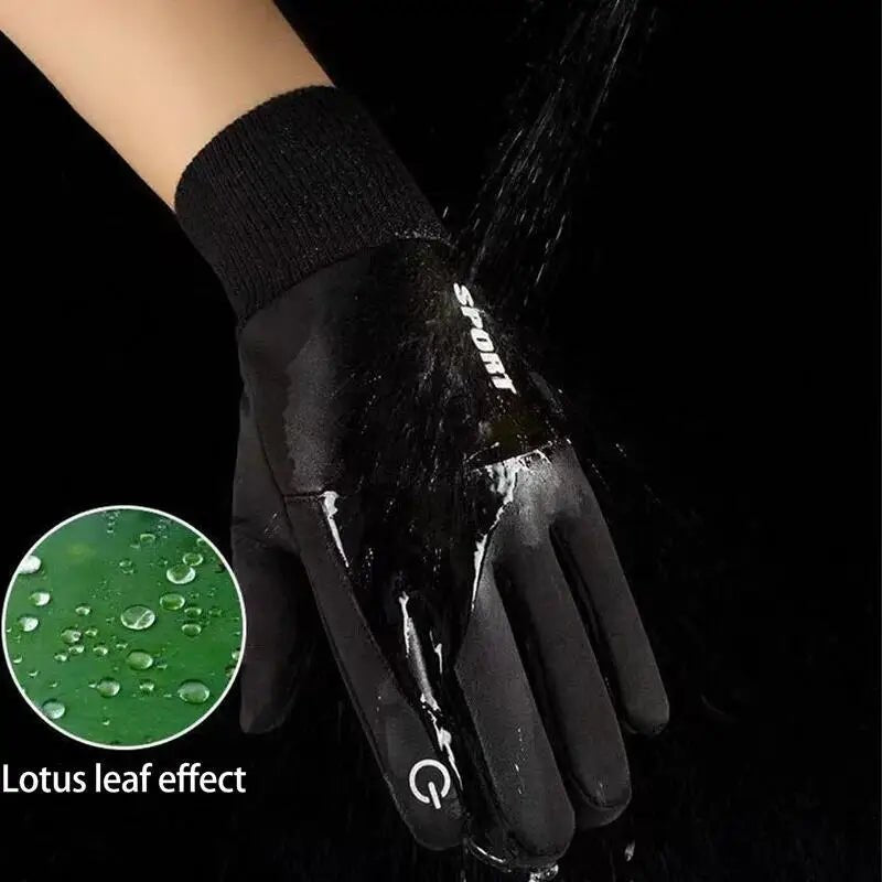 FleeceGrip Waterproof Gloves — Full Finger Touchscreen Compatible Design